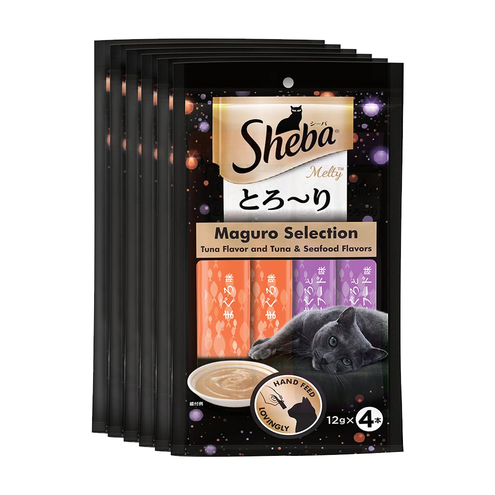 Sheba Melty Premium Lickable Creamy Cat Treats, Maguro Selection, Tuna Flavour And Tuna & Seafood Flavours, 6 X 48 G (Pack Of 6), Ideal For Bonding, Adult (B07GTX8N4Z) Amazon Price History, Amazon Price Tracker