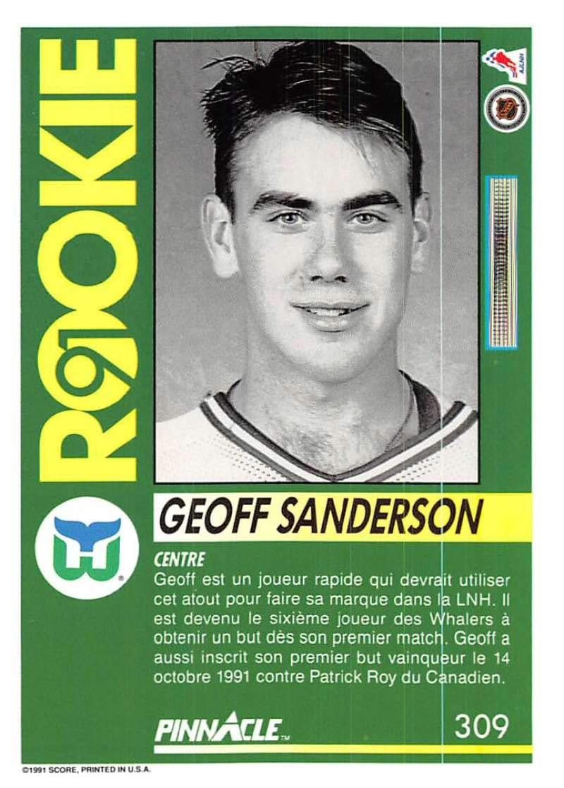 Amazon.com: 1991-92 Pinnacle French Hockey #309 Geoff Sanderson RC