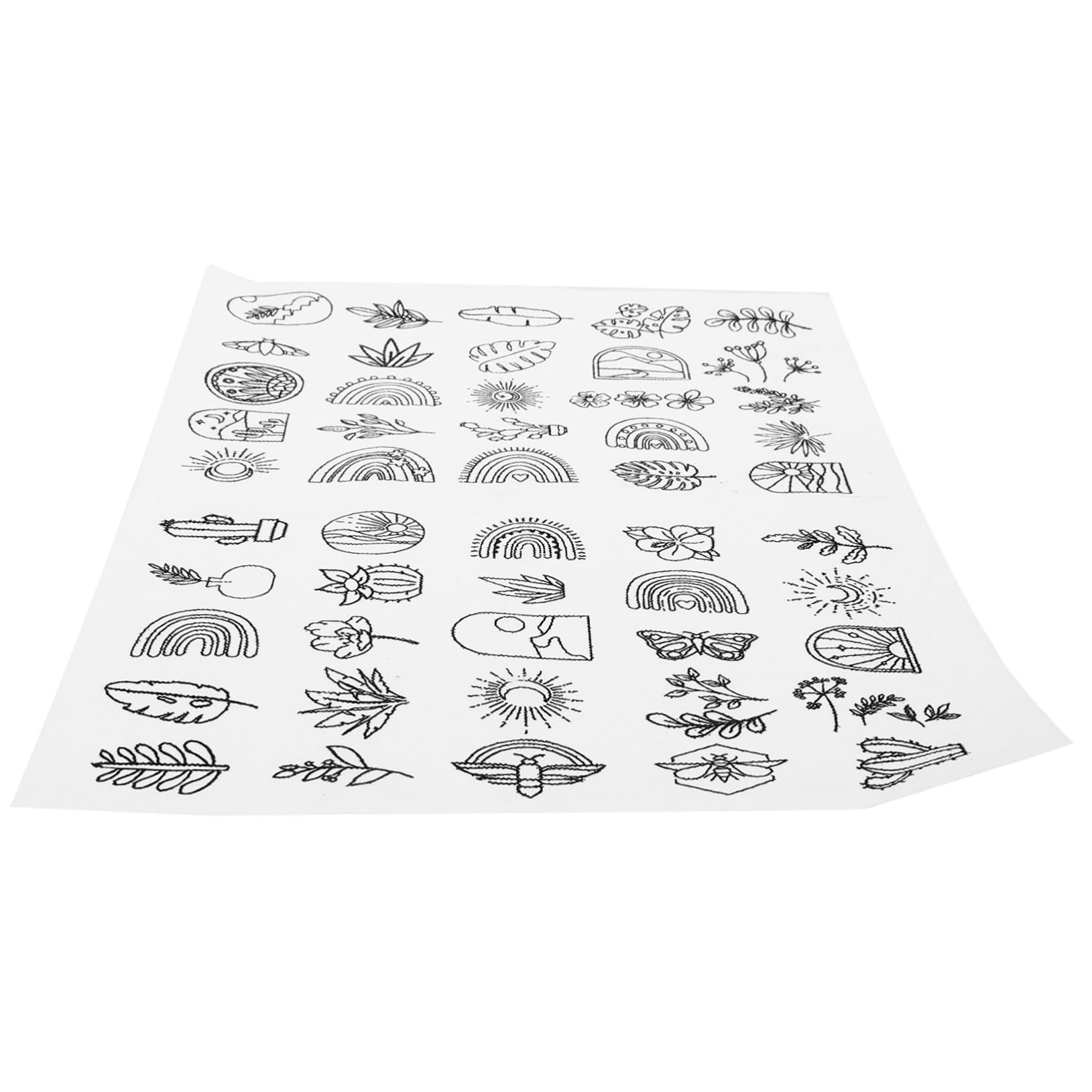 Tofficu 5 Hojas suministros de bricolaje de coser estabilizadores de bordado decorativos Malla stitching equipo soluble estabilizador rasgable para bordar pegar y coser papel de bordar