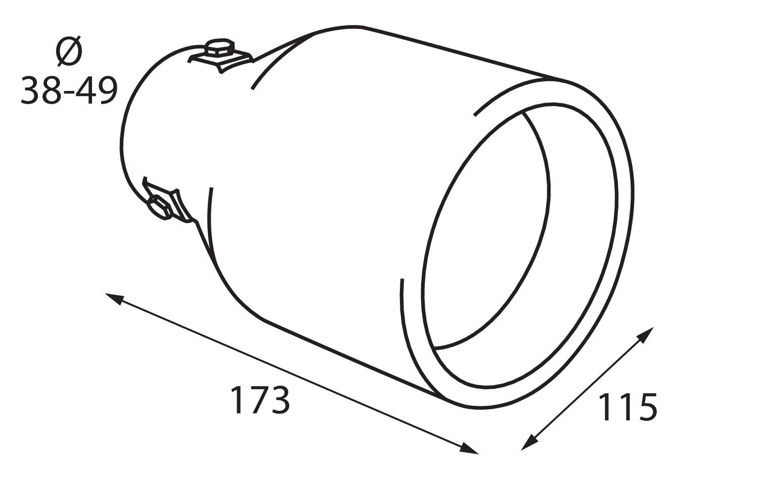 Lampa 40852 Embout d'échappement TS-37