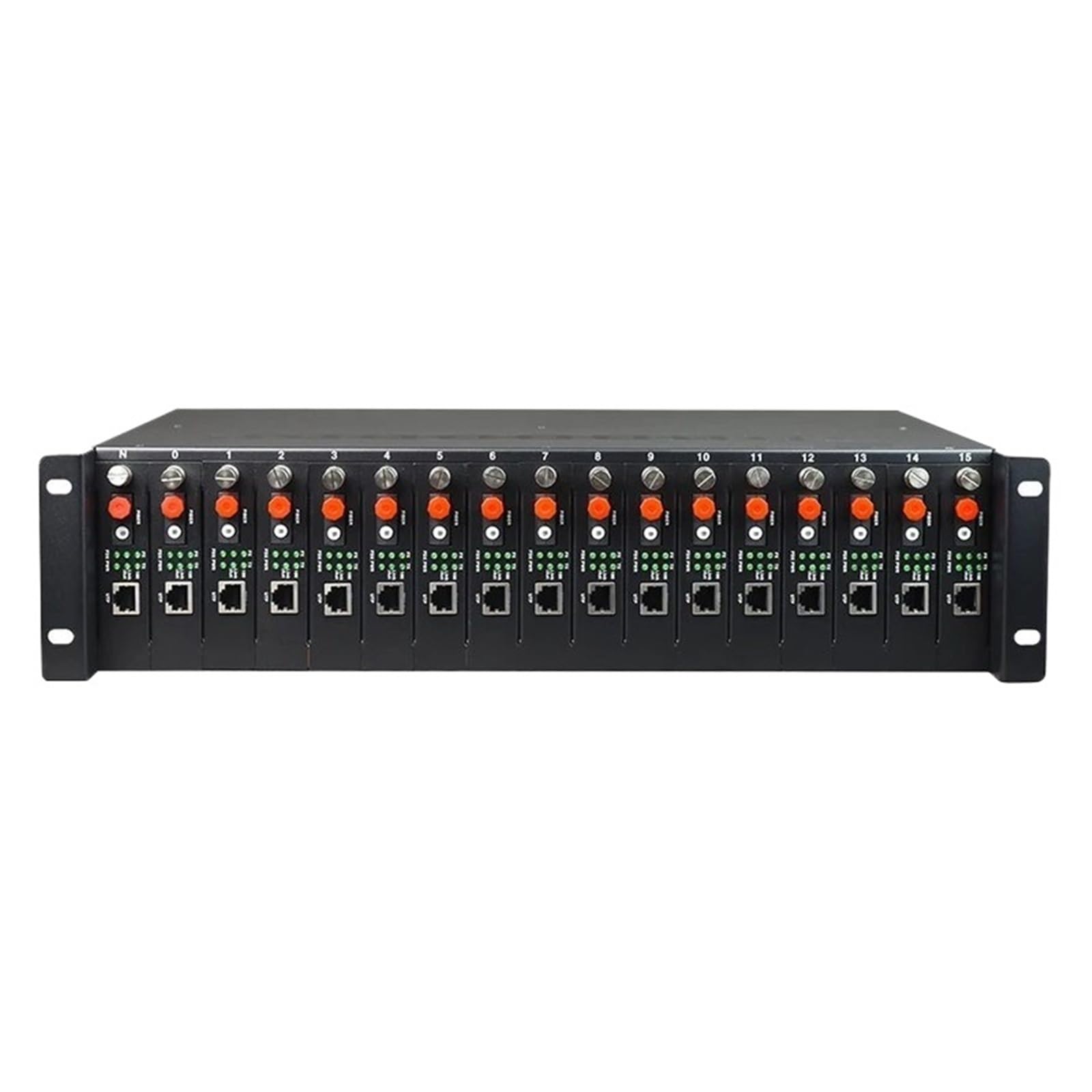 2U Rack Mount Chassis Managed 17 gniazd 2 UTP Ethernet Port Fiber Media Converter