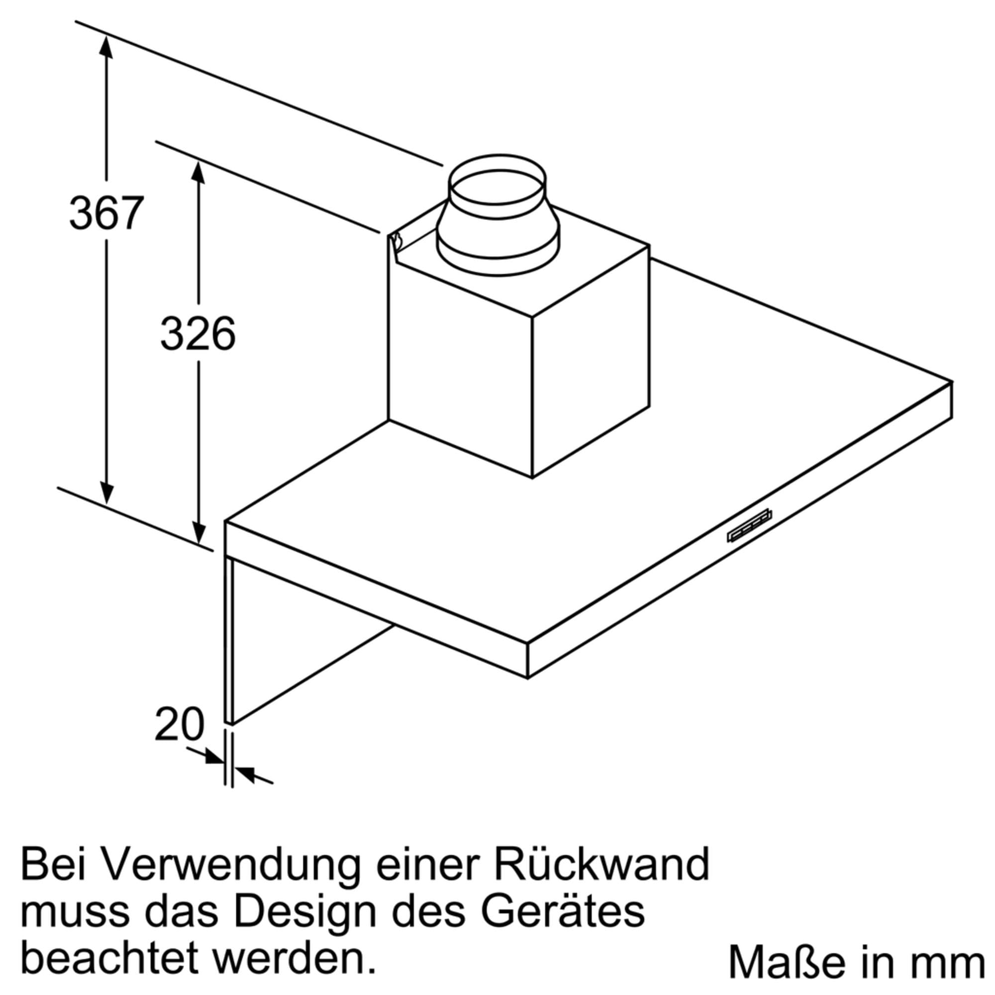 Bosch Serie 4 DWB66DM50 Wandesse 60 cm Edelstahl Umluft Abluft LED DirectSelect