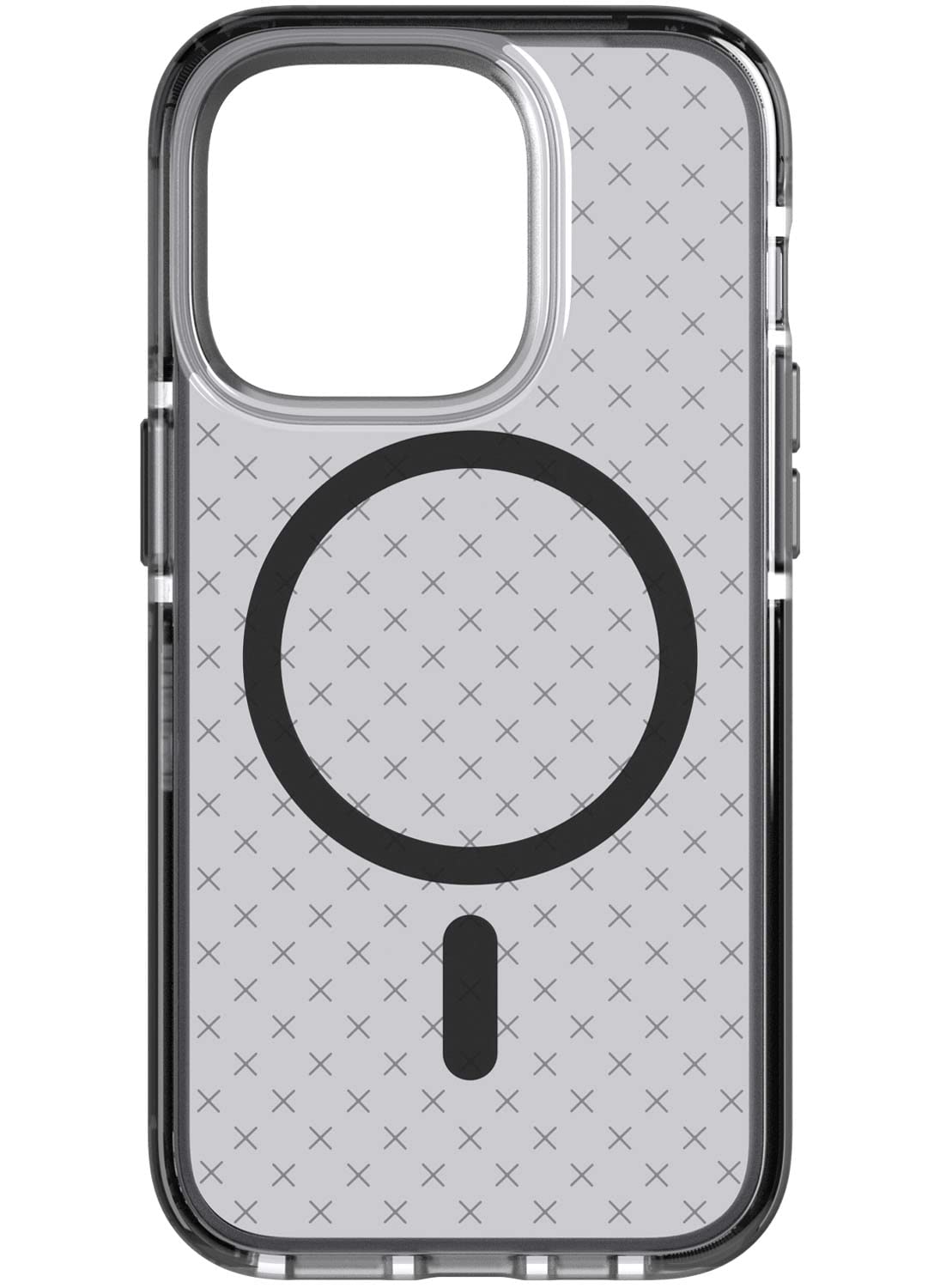 tech21Evo Check designed for iPhone 14 PRO case cover compatible with MagSafe with 16 feet drop protection - Smokey Black
