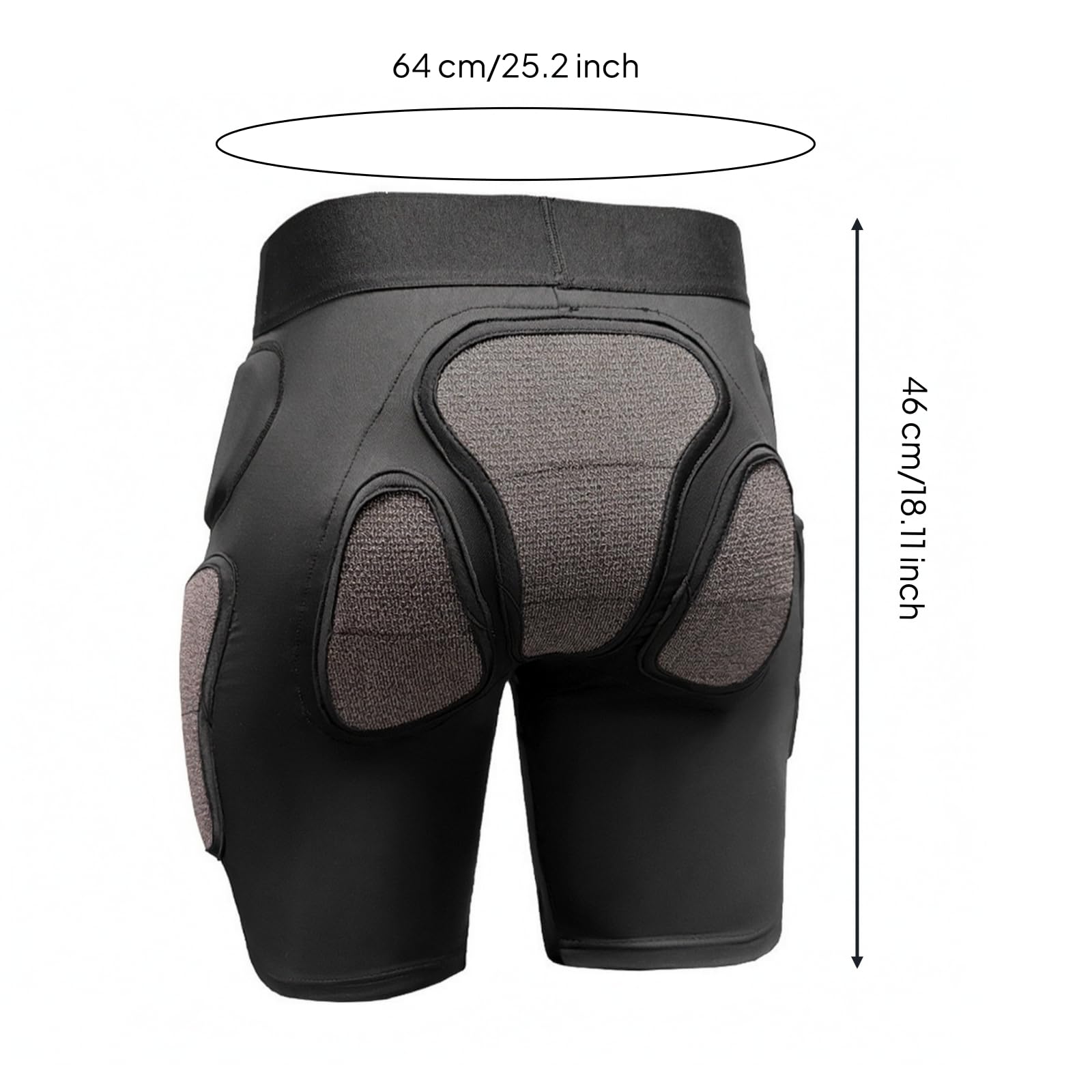 Amagogo Pantalones Protectores de Esquí con Absorción de Impactos Shorts Acolchados Pantalones de Protección Acolchado en Caderas y Asiento Malla de