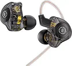 HiFi IEM para jogos, CCZ MC02 in Ear Monitor, Fones de ouvido para jogos de som cristalino, fones de ouvido com fio 1DD de 10 mm com pontas de ouvido IEMS patenteadas para computador, laptop