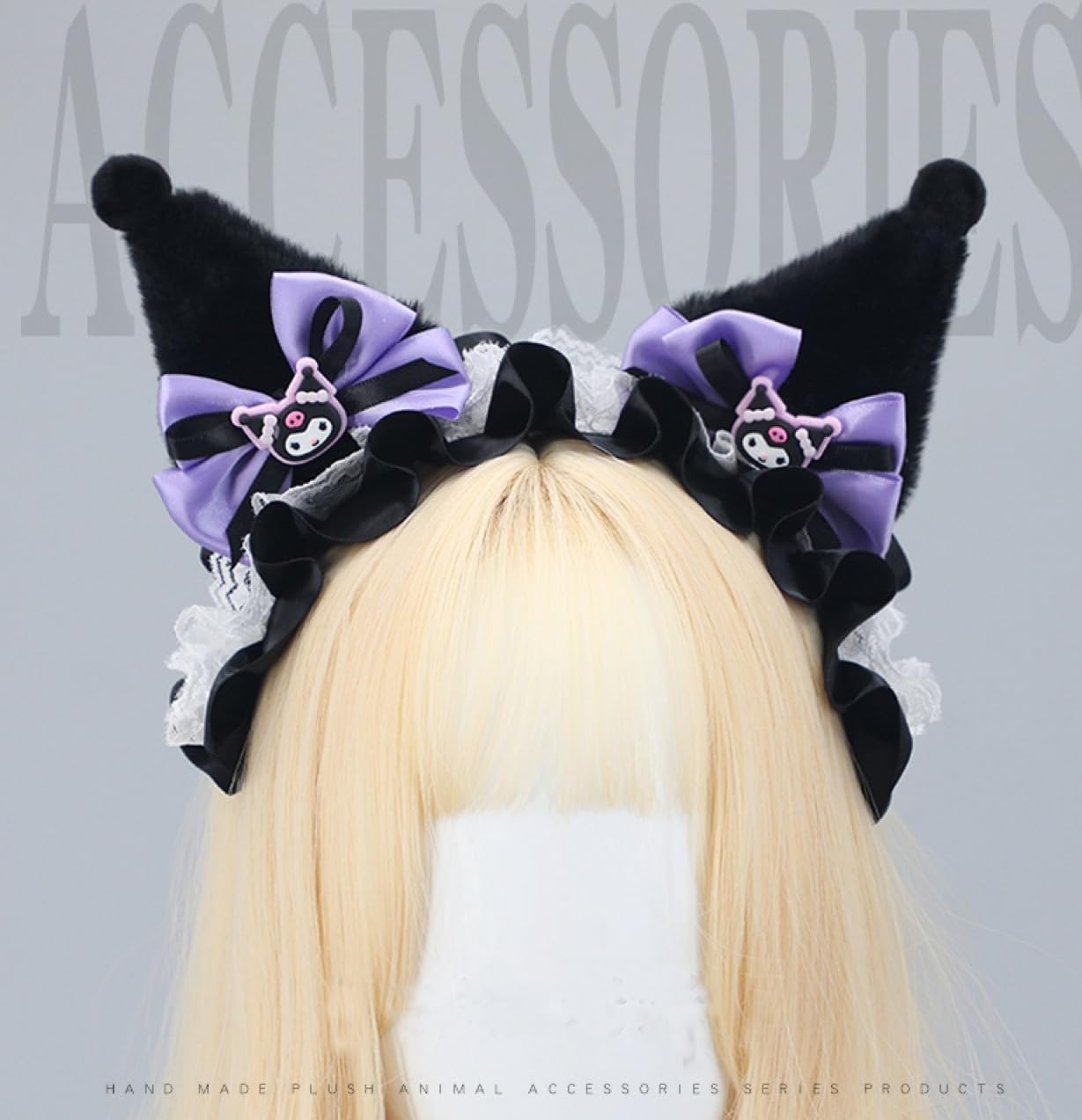 Cat Ears & Lace Necklace Cosplay Set Soft Faux Fur Plush Accessories for Costume TINKSKY KALLORY 1 Set Leopard Ears and Tail with Faux Fur  main image 4
