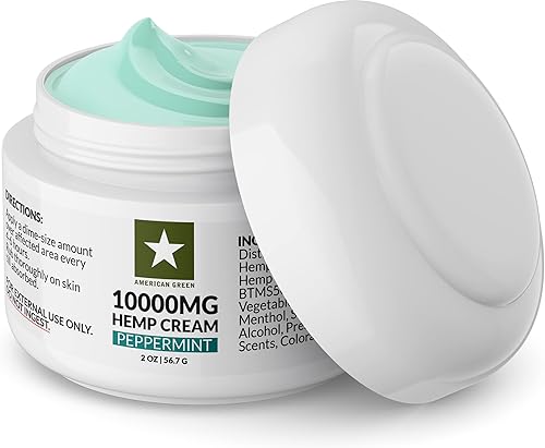 Miniatura 1 de American Green 10,000 mg de crema de cáñamo (menta)