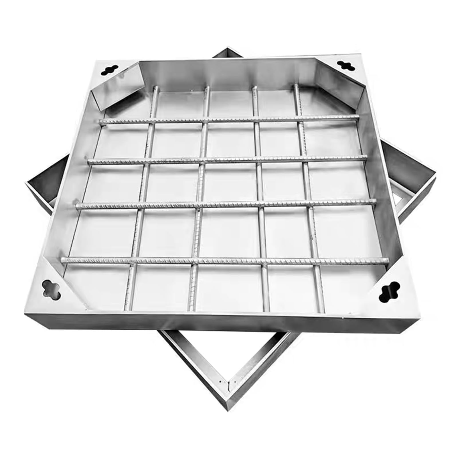 Trappe de fosse septique robuste 70x70x5 cm pour bloquer les odeurs sous les pavés