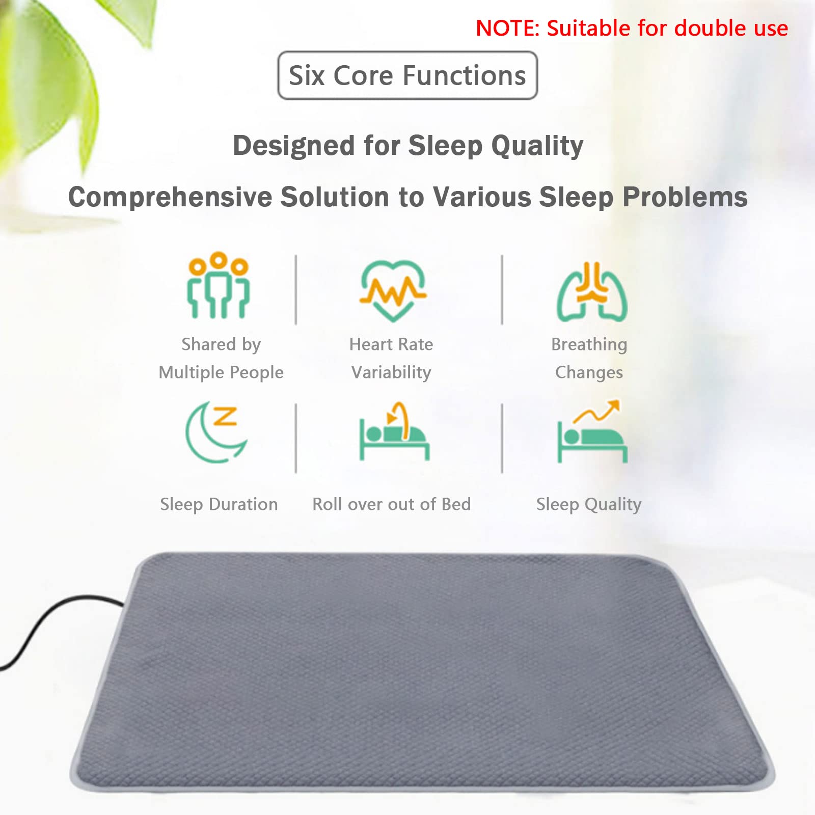 Amazon.co.jp: 睡眠パッド 睡眠サイクル分析 心拍計測 リモート共有と