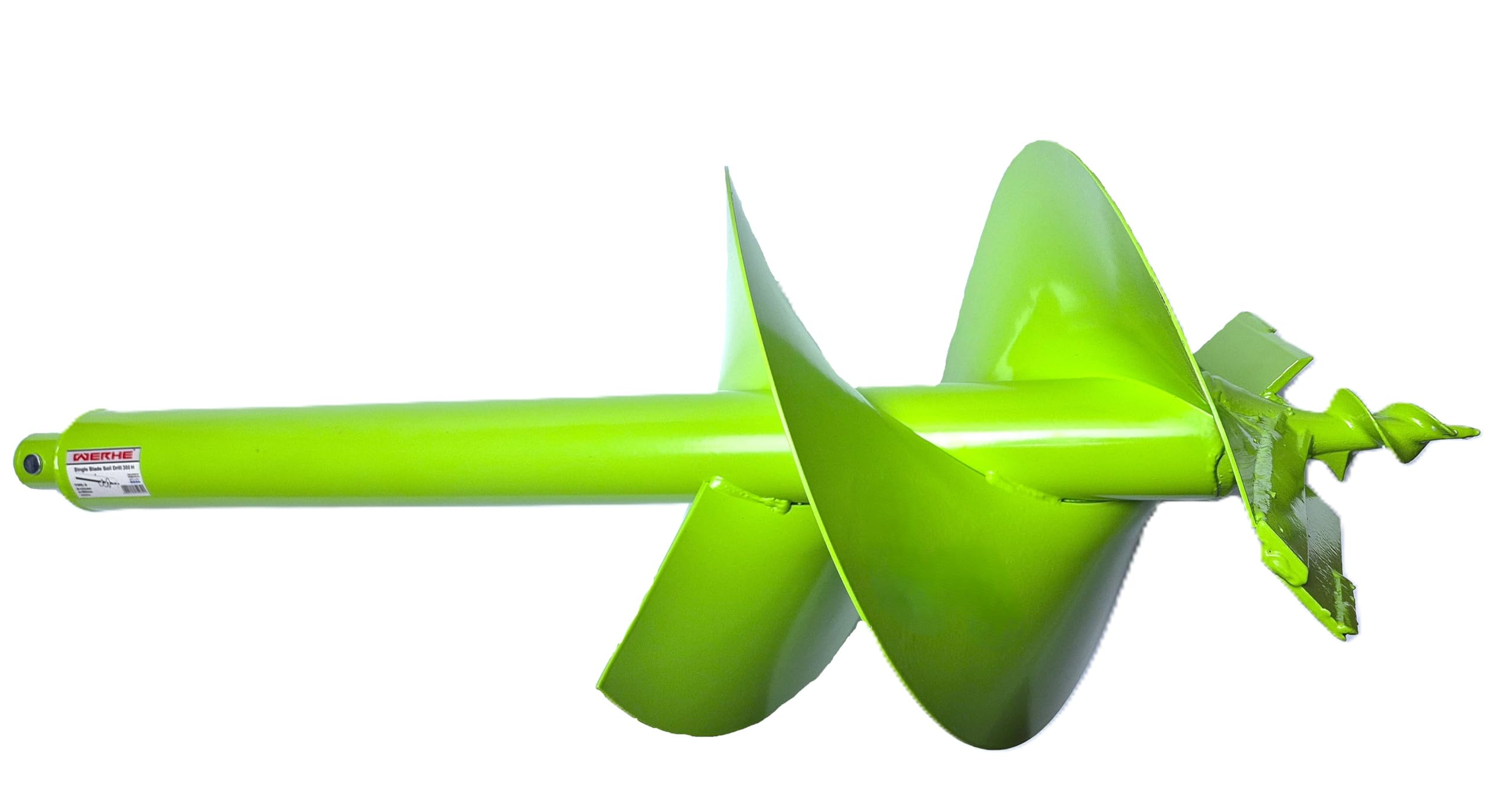 WERHE świder ziemny 300 mm z ostrzy z węglika ze stali do sadzenia drzew | 20 mm przyłącze do popularnych wiertarek, głębokość robocza 36 cm, waga 6,77 kg, w zestawie sworzeń i zawleczka