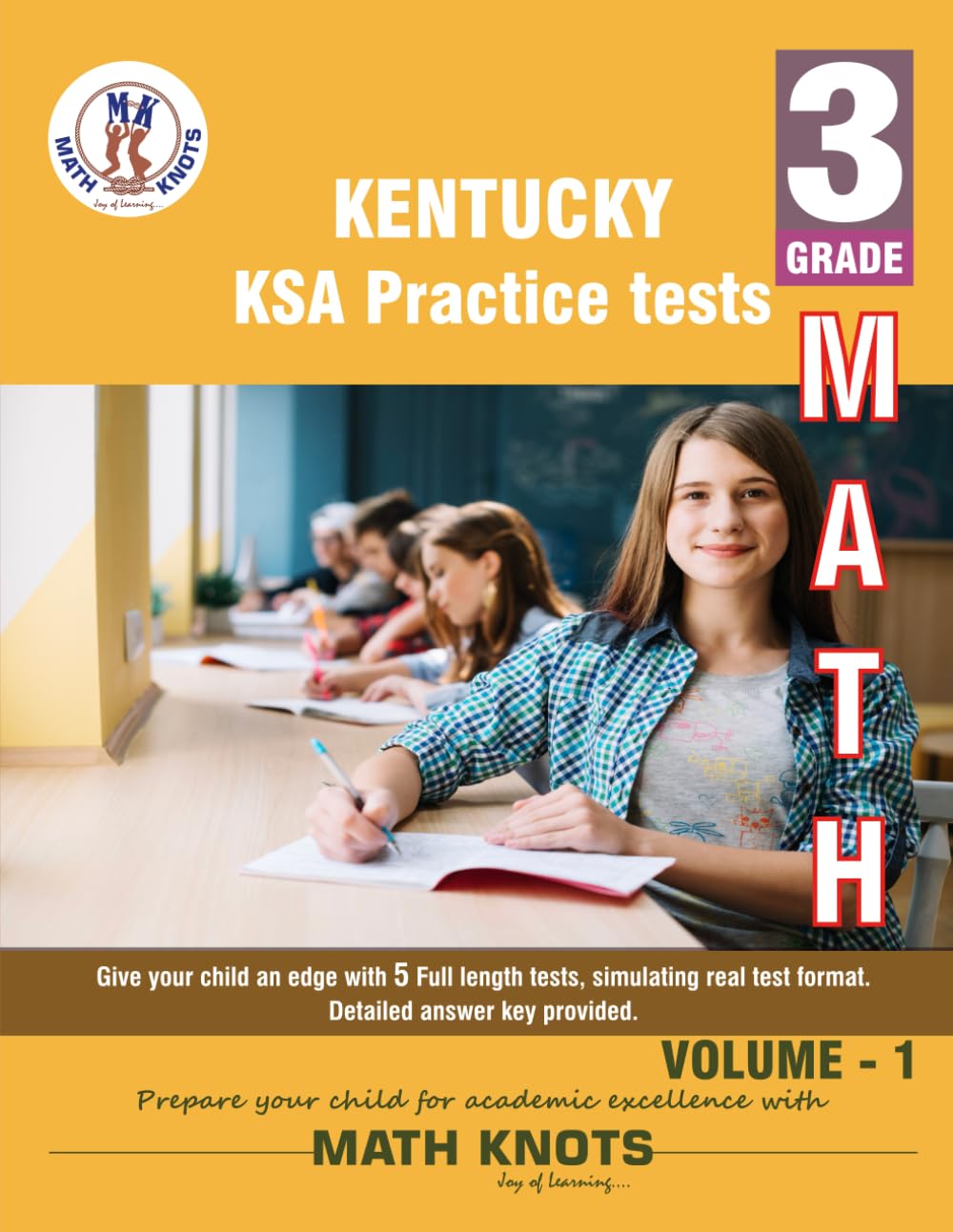 KENTUCKY State (KSA) , 3rd Grade MATH Practice Tests ,Volume 1