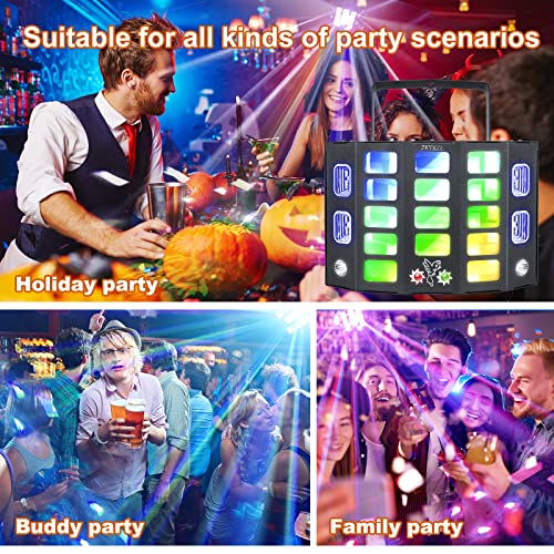 5 In 1 Disco Light Dj Light With Butterfly Beam Wash Pattern Strobe And 3535 Led Effect, Remote And Dmx Control For Stage Wedding Bar Karawa Church Disco Show Party Lights... #TOP5