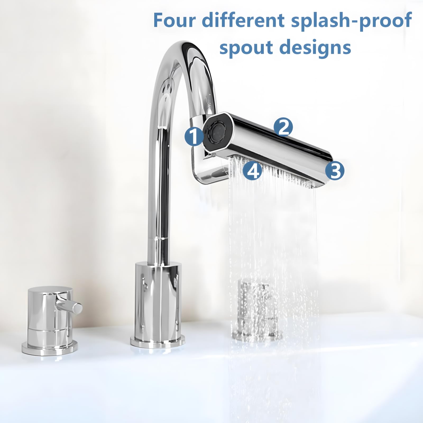 Aireador Giratorio Para Grifo 360° - 3 Modos De Agua, 5 Adaptadores, Ahorra Agua, Para Cocina Y Baño