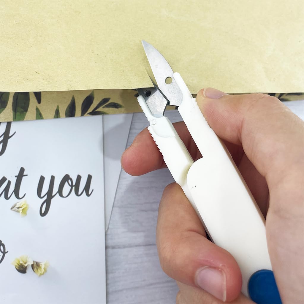 4PCS Compact U Shaped Scissors Set with Protective Cover, Portable Craft Shears Thread Embroidery and Yarn Cutting Tools, Ideal for Quilting Cross-Stitch Kits