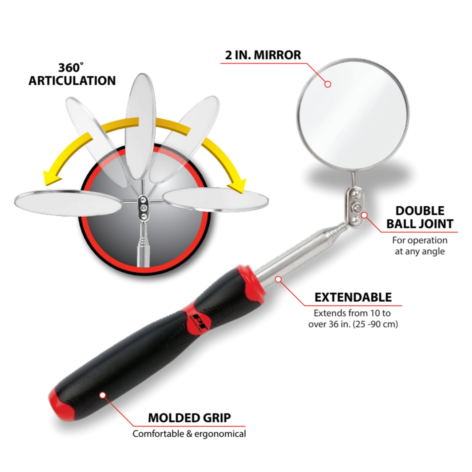2-1/4″ Round Telescoping Mirror - Cal - View #7