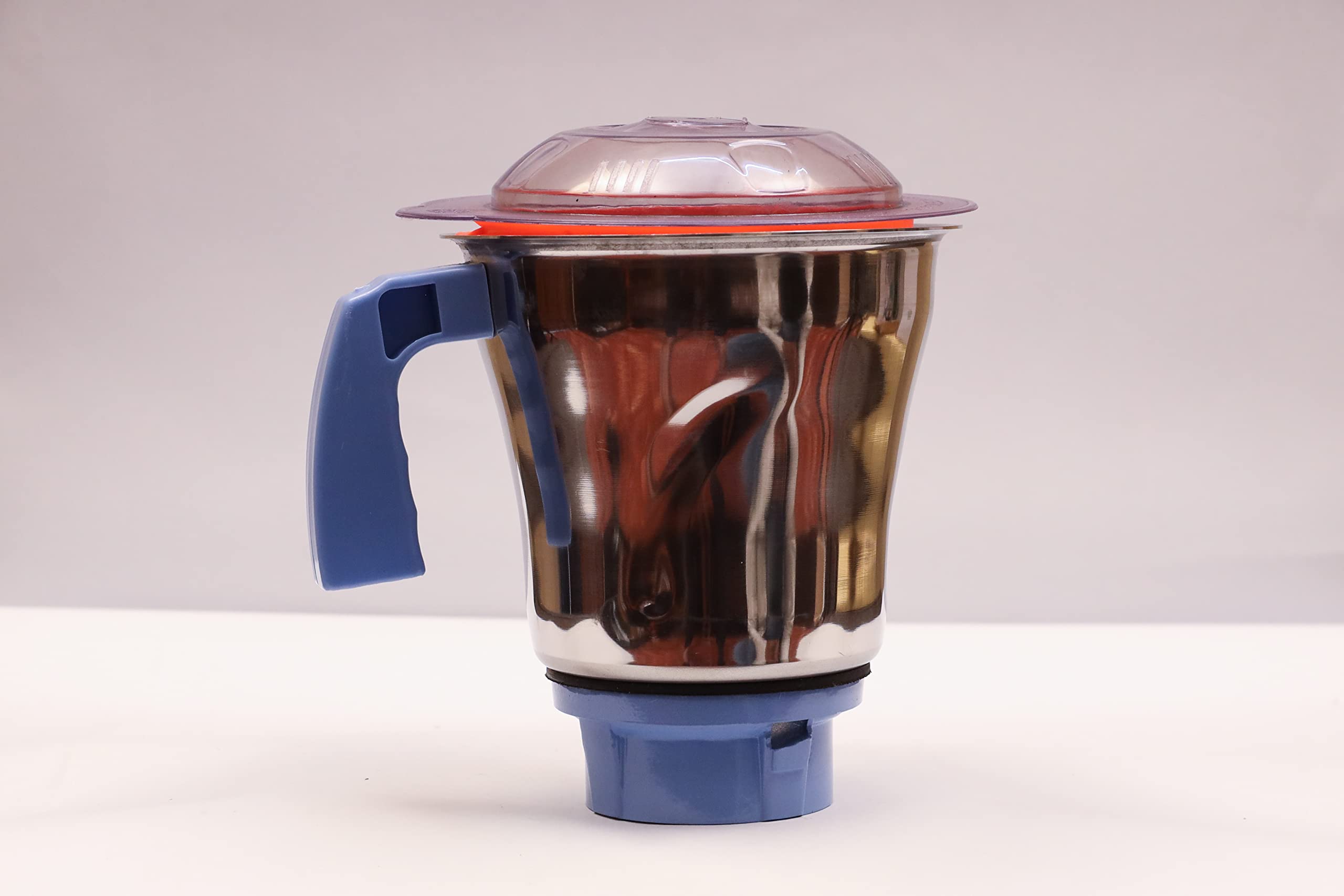 Jupiter Enterprises Chutney Jar/Mixer Grinder Jar Suitable for all Local & Branded Mixer which comes with 2 Lock & 4 Teeth Coupler (1000ml, Stainless Steel)