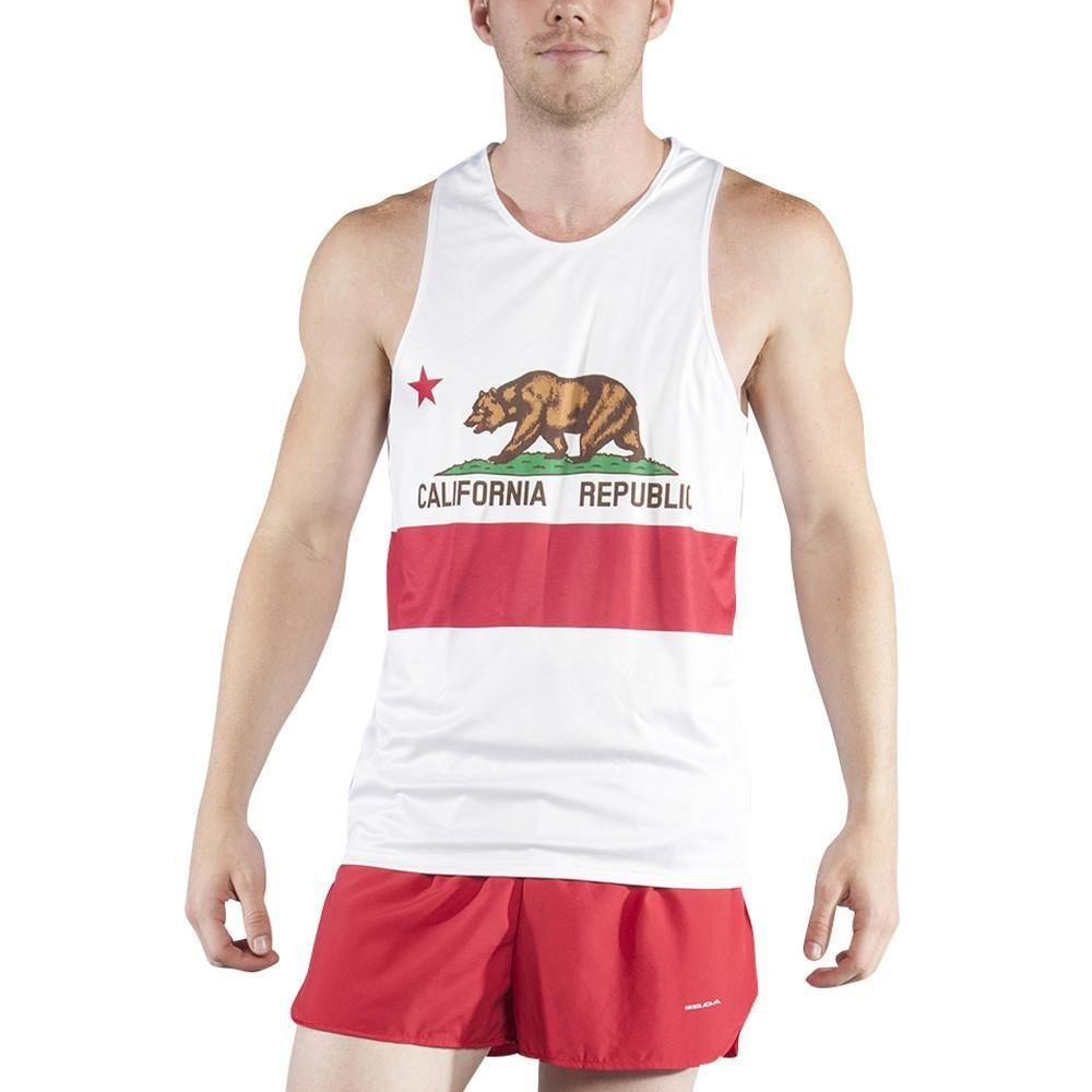 BOA Mens Printed Running Singlet (2600P)