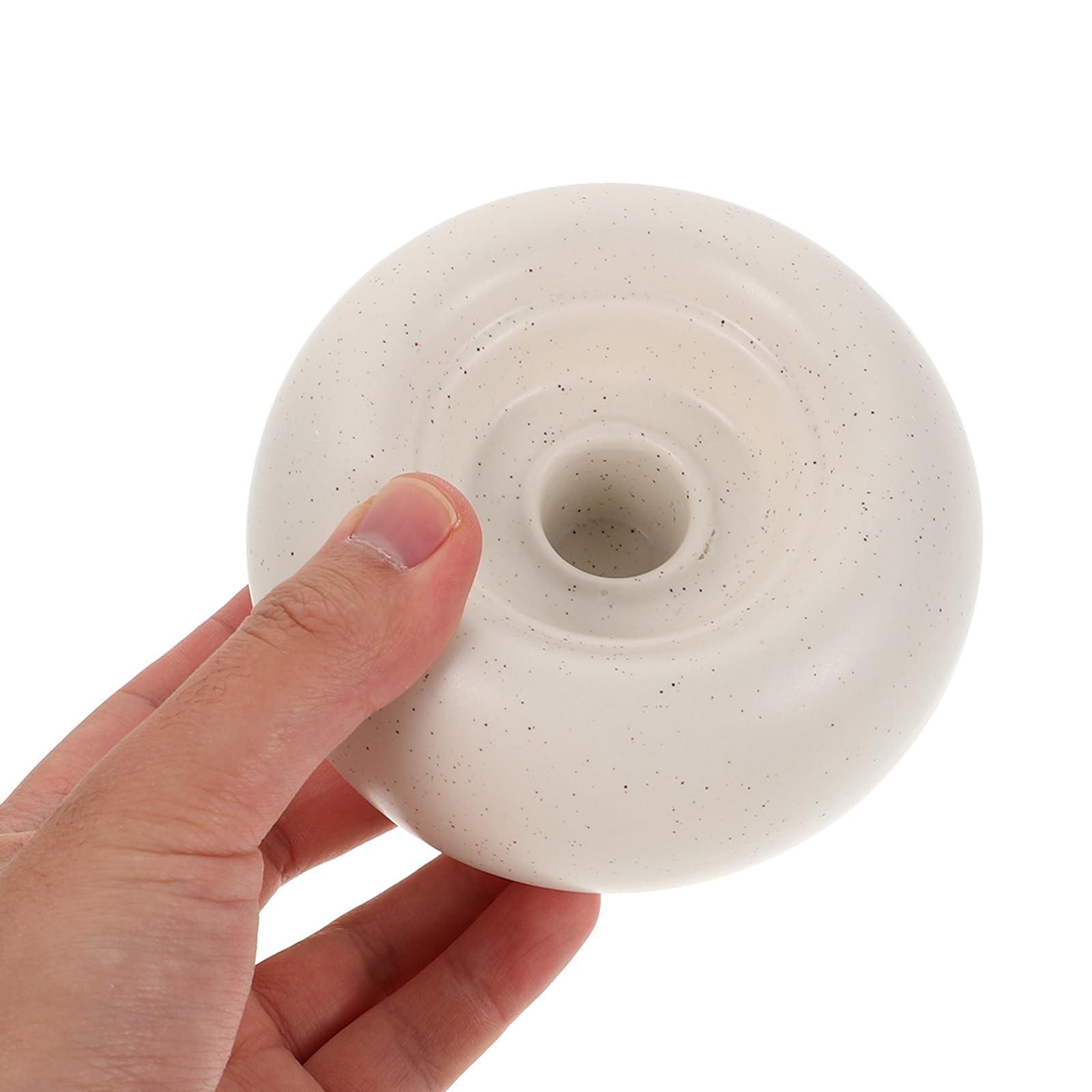Toyvian 4 Piezas Candelabro de Cerámica Blanco Moderno para Té y Mesa