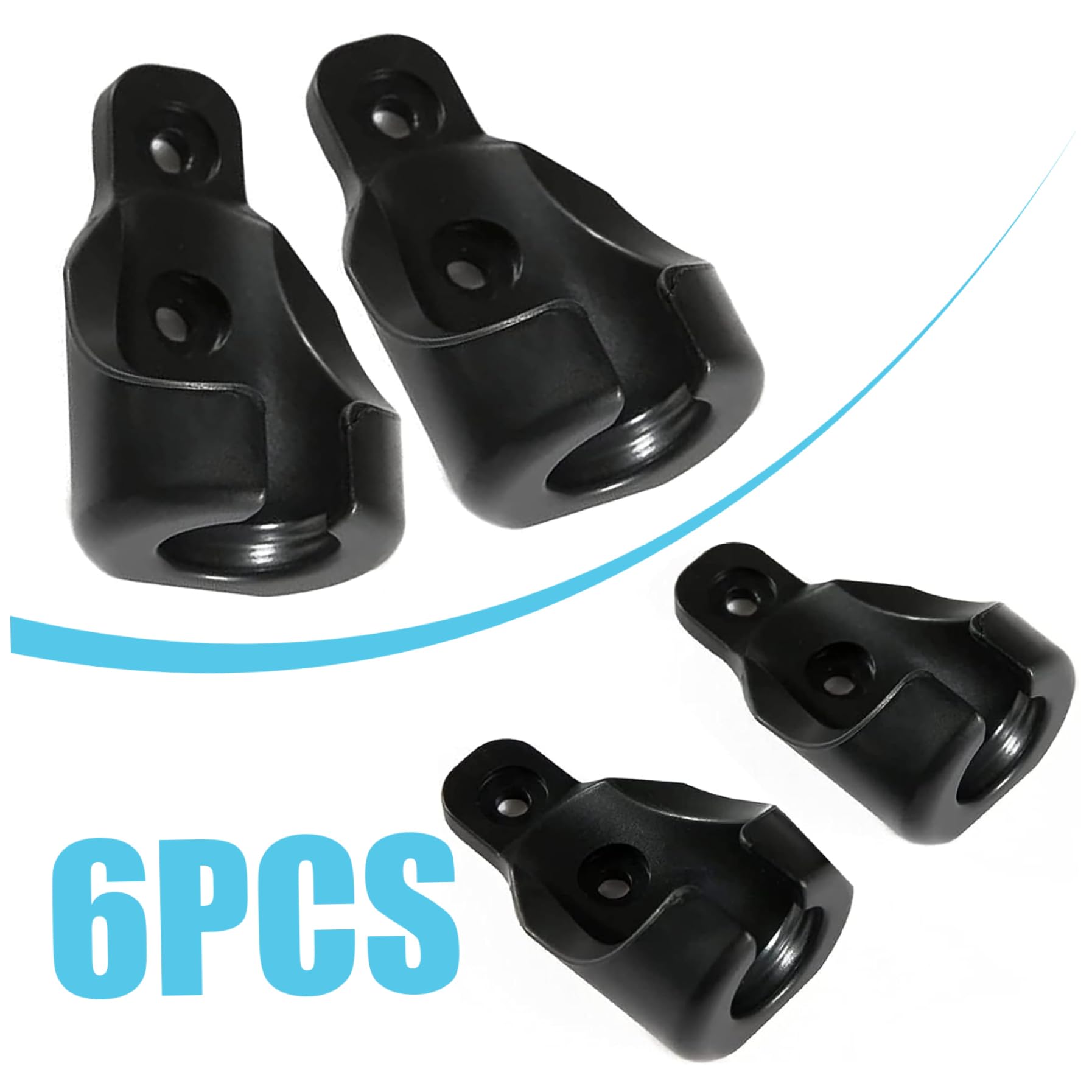 6-Pack Weather-Resistant Bungee Ball Receivers – Pre-Drilled For Sun Shades & Roll-Up Blinds