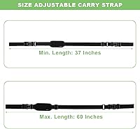 Vista 3 de Cosmos Correa ajustable para silla de playa, correa de hombro para patineta, correa de transporte para silla de playa, silla plegable, bicicleta