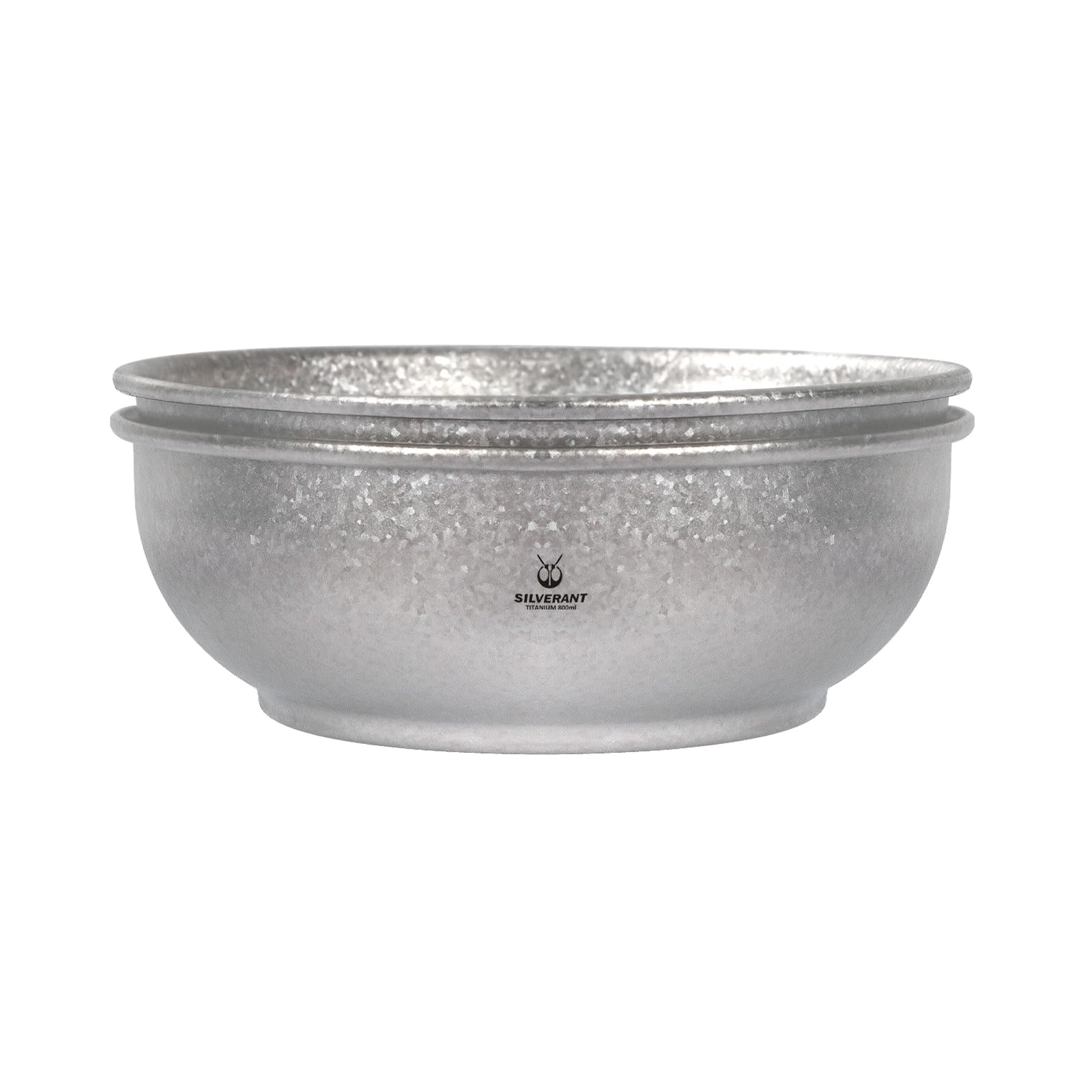 SILVERANT Titan-Camping-Schüsseln, einwandige Reisschale, kristallisiert, ultraleichtes Geschirr, Outdoor-Geschirr für Picknick, Wandern, Rucksackreisen (800 ml)