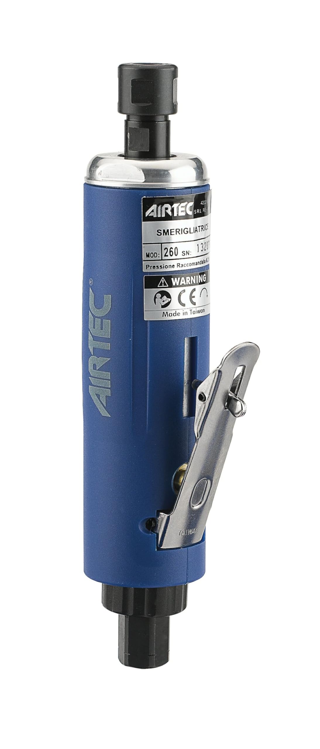 AIRTEC - Smerigliatrice fresatrice pneumatica dritta 1 HP con pinza Ø 3-6 mm - Mod. 260