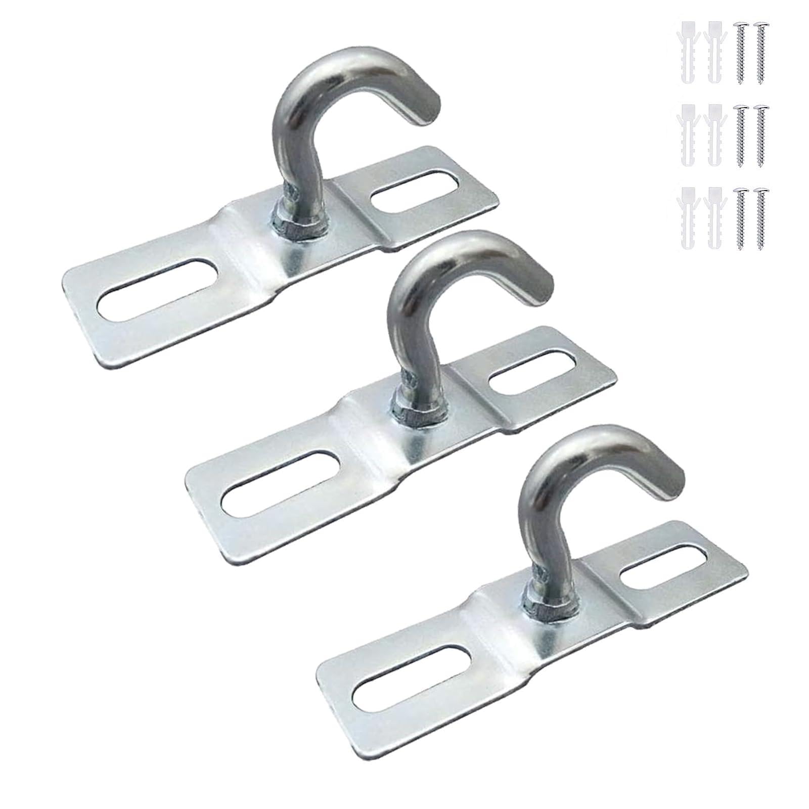 LeeQunQ 3 PCS Ceiling Hooks for Hanging Plants, Ceiling Hooks Heavy Duty, Ceiling Light Hookc, for Lamps Fans Flower Basket Decoration Holder(70mm)