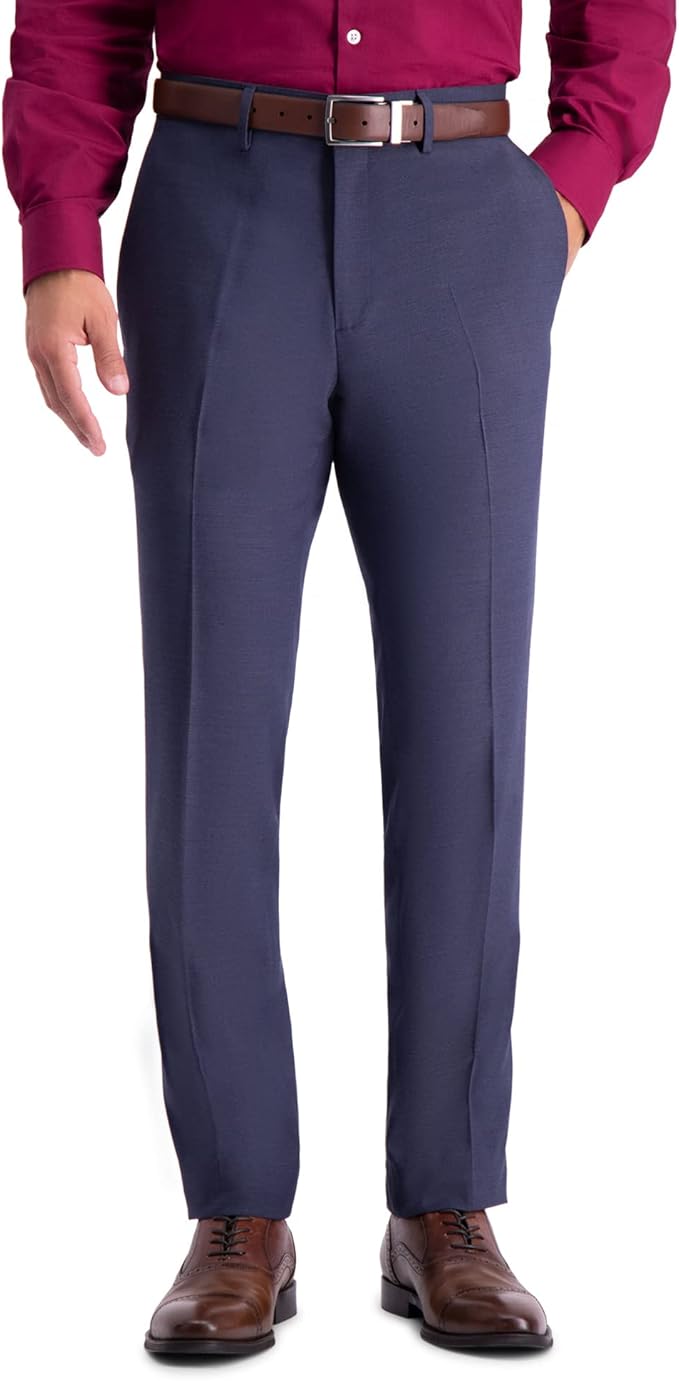 Kenneth Cole Men's Premium Stretch Texture Weave Slim Fit Dress Pant
