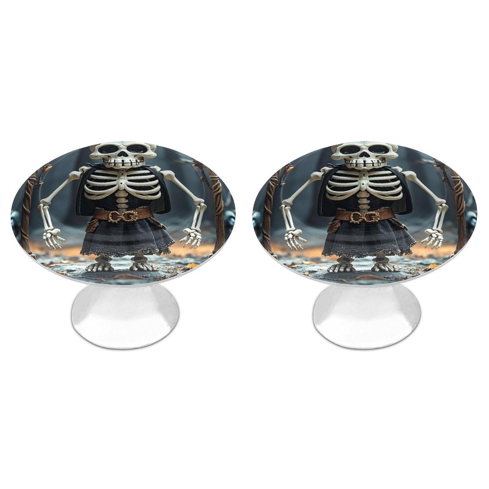 Vstadank Style Skull Cabinet Knobs Round Wardrobe Pulls Simple Drawer Handles With Screw Aluminum Alloy Closet Door Pull Modern Cabinet Hardware For Dresser Drawers 2 Pack