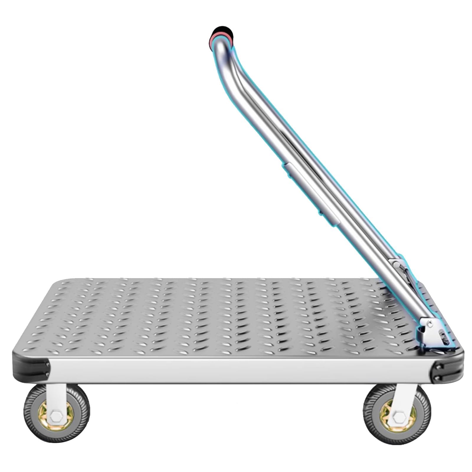 Składany wózek transportowy 330LBSilent Wheel Platform Trolley do magazynu Ga i przemysłowej transportu (58 x 40) i wydajny transport Solut