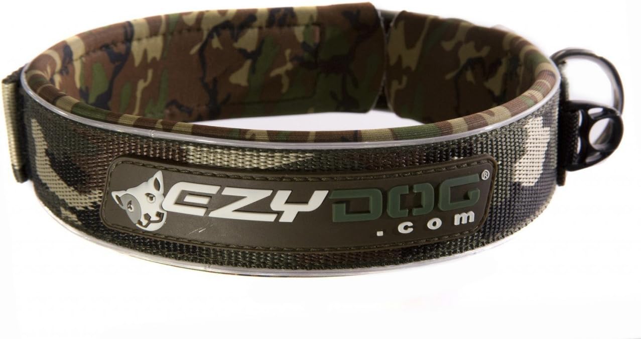 EzyDog Neo Classic Wide Neoprene No Stink Waterproof Dog Collar for Large Dogs - Reflective for Nighttime Safety and Padded for Comfort - Superior Durability and Easy to Clean (XXX-Large, Black)