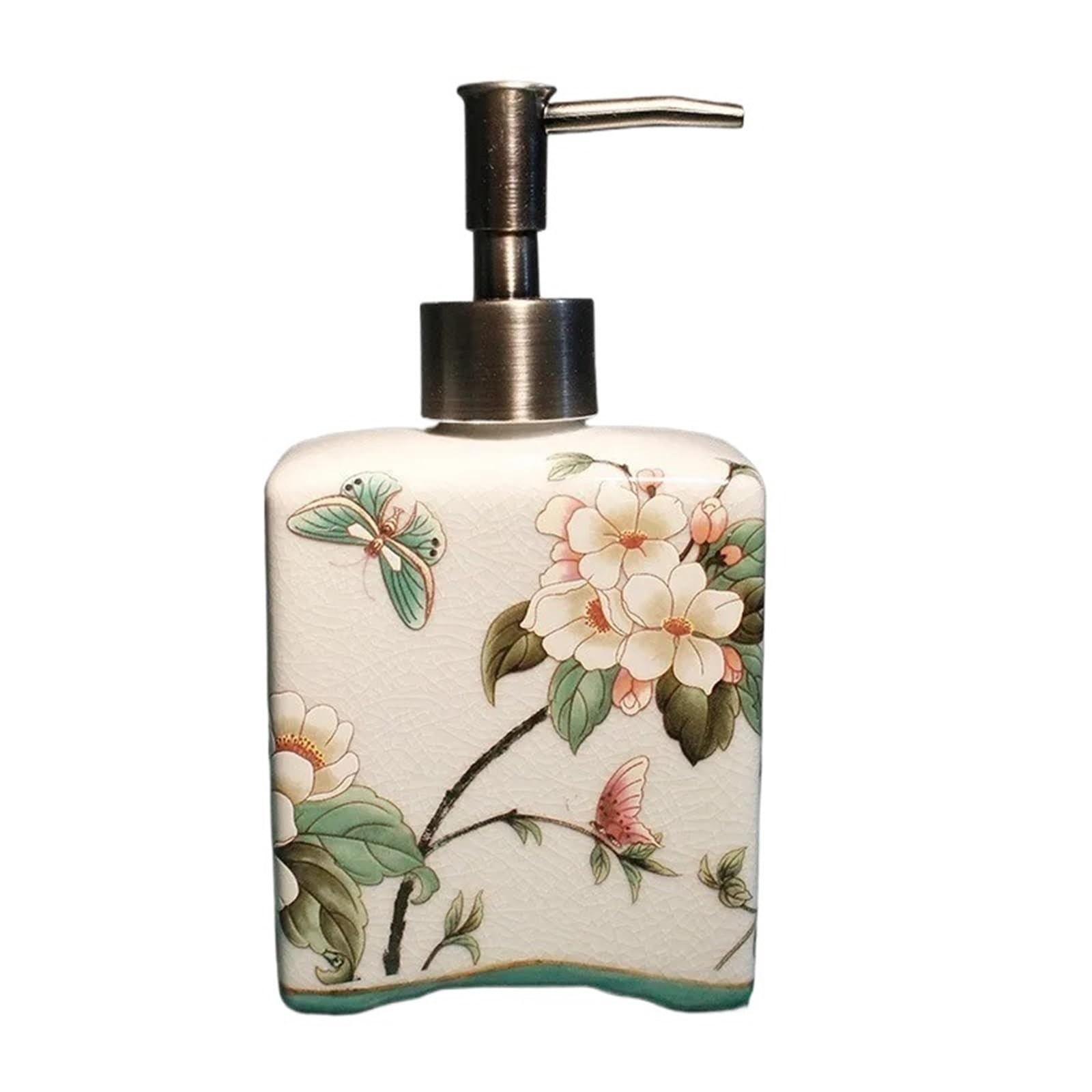 Ugzxcvbn Color 5 Ceramic Soap Dispenser, Ceramic Press Soap Dispenser Multicolor Lotion Bottle For Bathroom Hotel Shampoo Bath Gel