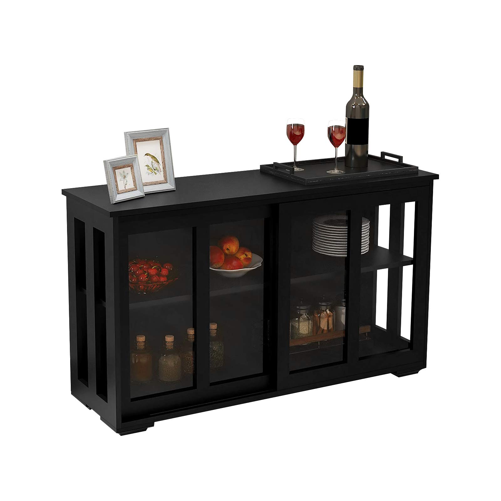 Buy HomVent Kitchen Storage Sideboard Buffet Cupboard, Wooden