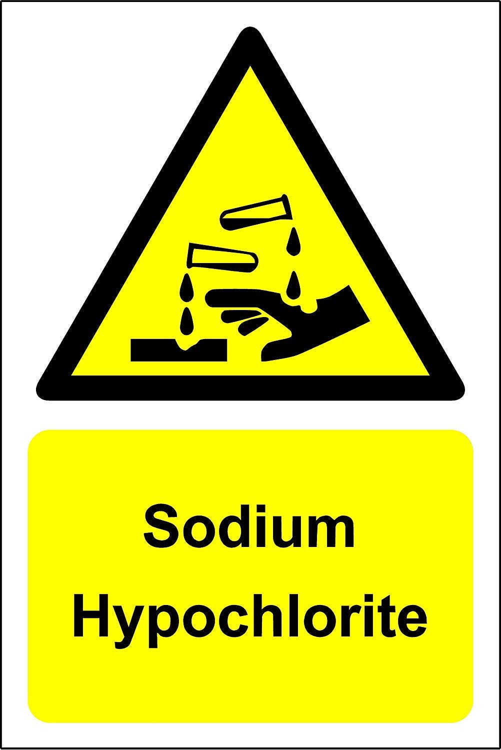 Kpcm Display Ltd Sodium Hypochlorite Sign - 1.2Mm Rigid Plastic 300Mm X 200Mm