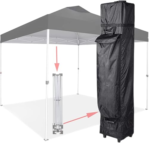 Miniatura 6 de Bolsa impermeable con ruedas de 11.8 x 11.8 x 63 pulgadas, bolsa enrollable de repuesto para toldo al aire libre, bolsa de almacenamiento