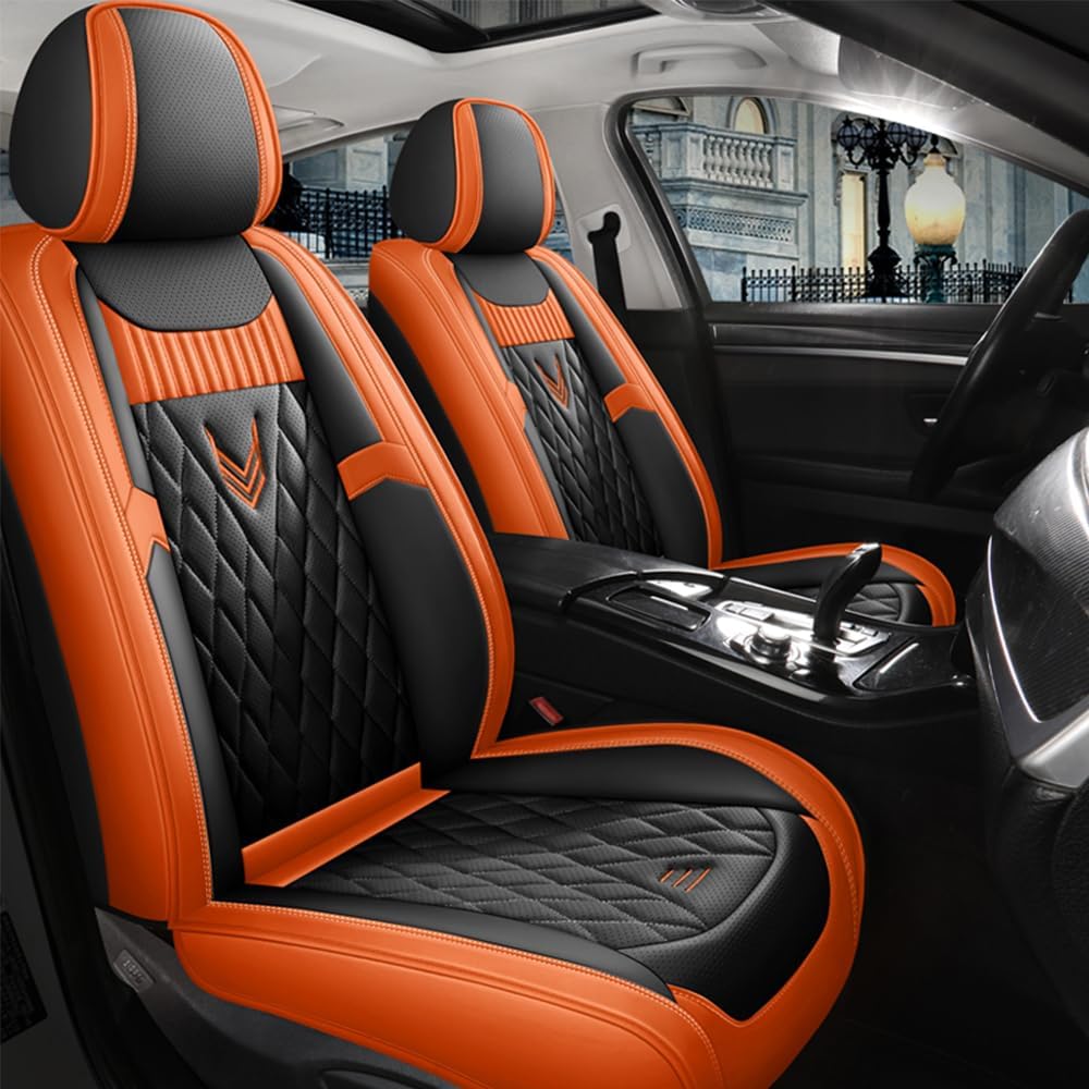 NURCIX Funda Universal para Asiento de Coche,Compatible para Jeep Wrangler,Interiores de Coche,C-Orange