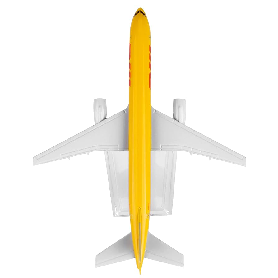 DHL航空■1/400スケールダイキャスト新品 1/400スケール黄色dhl速達便航空機ボーイング757-200 B757ダイ