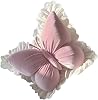 Butterfly Shaped Throw Pillow - Soft Seating Cushion with Lace Trim,Butterfly Stuffed Seat Cushion Pad - for Birthday Christmas Stocking Stuffers Sofa Bed Couch Desk Girls Kids Adults