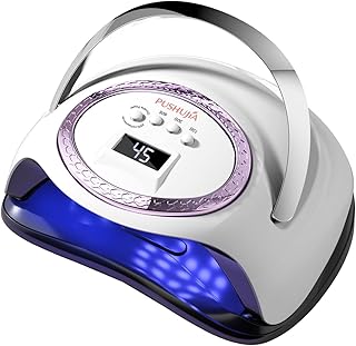 288W Professional Nail Lamp with 66 LEDs & Smart Sensor - Digital Display 4 Timer Settings Fast Curing UV LED Light for Gel Polish Hands and Feet