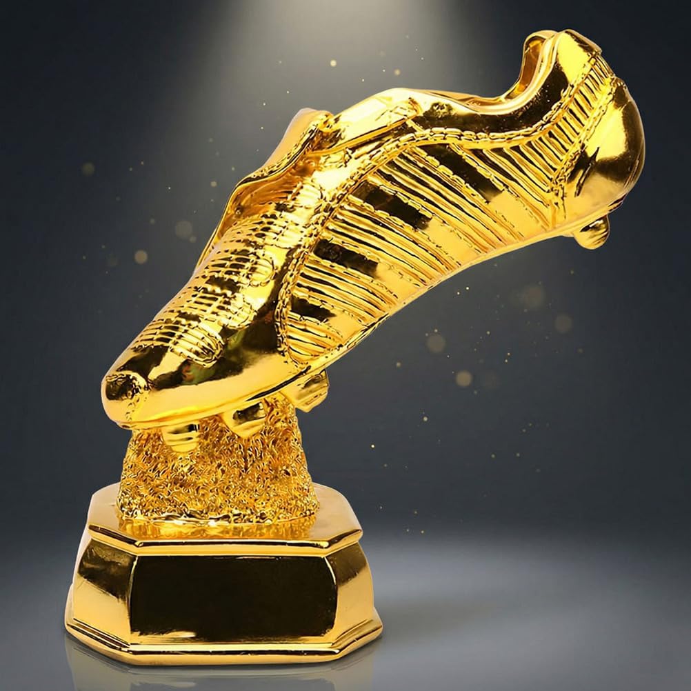 Trofeum złoty but piłka nożna replika, nagroda najlepszy strzelec, trofeum piłkarskie dekoracja, dekoracja sportowa, prezent dla fanów i kolekcjonerów