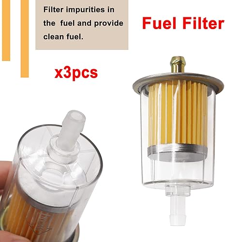 Miniatura 4 de Taiss Filtro de combustible en línea de gas, se adapta a la línea de combustible de 38 pulgadas, ampliamente utilizado en automóviles, motocicletas,