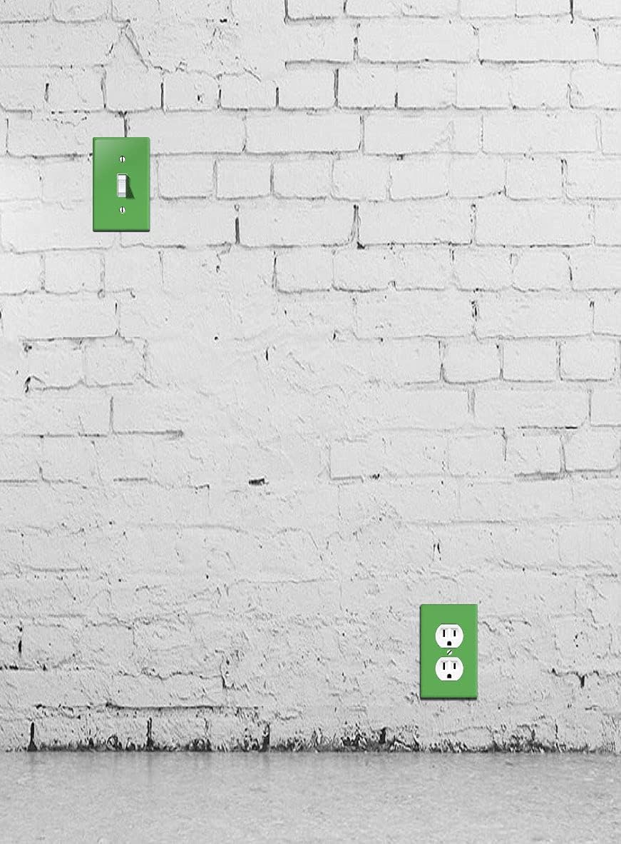WIRESTER Duplex Outlet Cover Wall Plate/Switch Plate - Solid Green