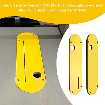 Zero Clearance Inserts for DeWalt DWE7485 & DCS7485, 2-Pack MDF | Fits DeWalt DWE7485 & DCS7485 8-1/4