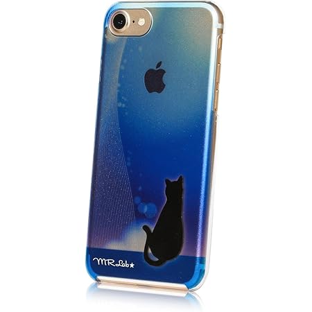 Amazon Mrlab Iphone Se Se 第2世代 Iphone8 Iphone7ケース 青 黒猫 グラデーション 319 ケース カバー 通販