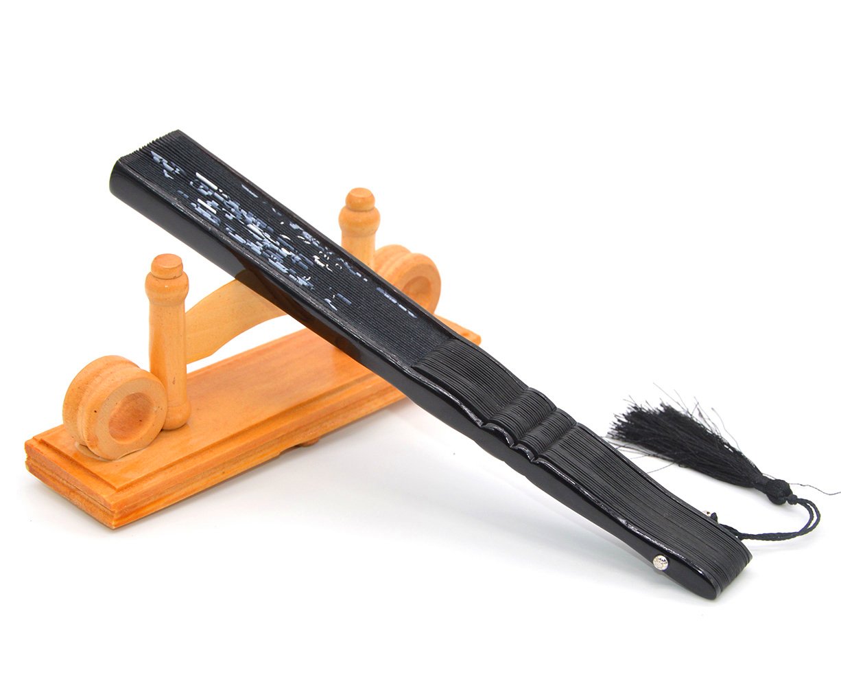 Ventaglio In Seta E Bambù Con Farfalle - Decorativo E Portatile, Con Sacchetto Regalo - Foto 5