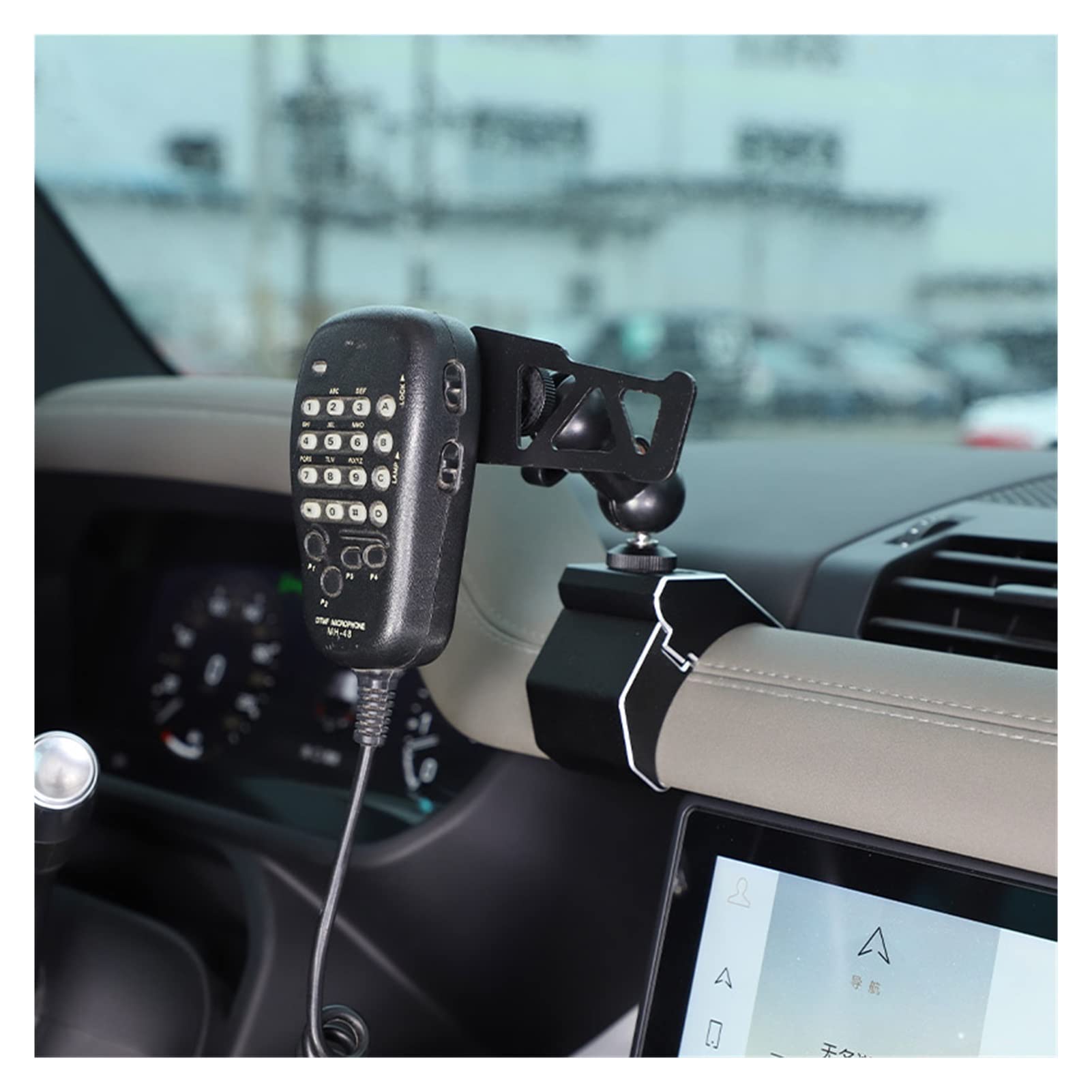 Kompatibel mit Land Rover Defender 110 2020–2022, Aluminiumlegierung, Auto-Zentralsteuerung, Handyhalterung, Intercom-Halterung, Autozubehör (Color : Style A)