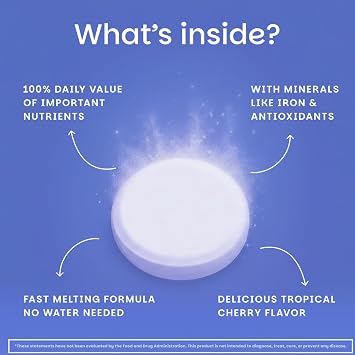 EZ Melts Vitamin D3 K2 and Multivitamin with Iron, Sugar Free