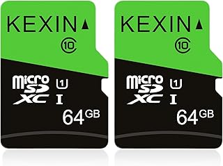 KEXIN 2 Pack Micro SD Card 64GB Memory Card Micro SD Extreme MicroSDXC SD Card Class 10 U1 Micro SD 64 GB Microsd Cards TF...