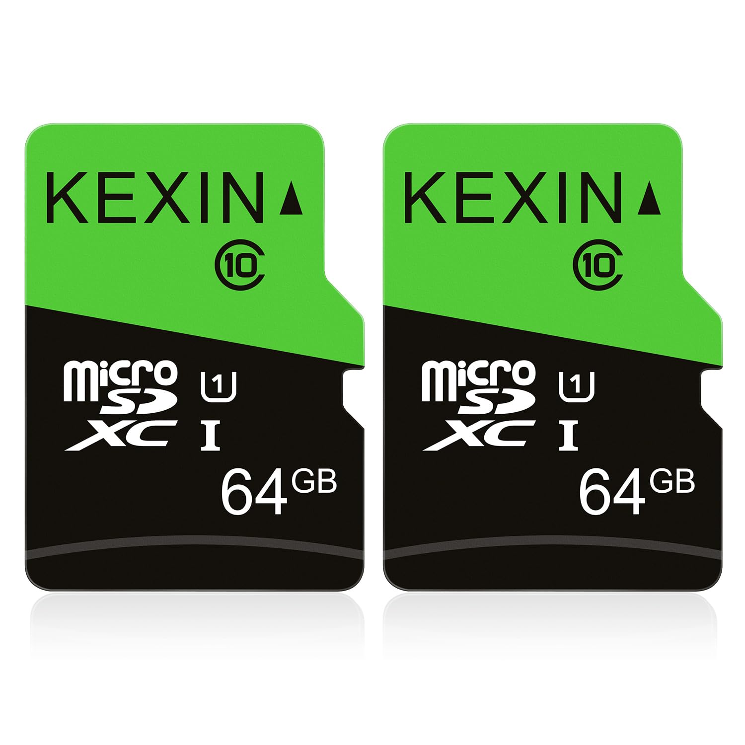 KEXIN 2 Pack Micro SD Card 64GB Memory Card Micro SD Extreme MicroSDXC SD Card Class 10 U1 Micro SD 64 GB Microsd Cards TF Card for Smartphone, Fire Tablet, Monitor, Dash Cam, Switch (Black Green)-image-25