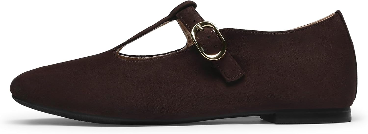 DREAM PAIRS Women's T-Strap Mary Jane Flats